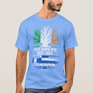 T-shirt Drapeau Irlandais Cultivé Avec Racines Grecques Ir