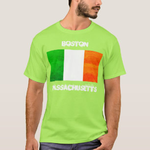 T-shirt Drapeau irlandais de Boston Massachusetts – Fierté