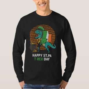 T-shirt Drapeau irlandais de la Saint-Patrick T-Rex Trèfle