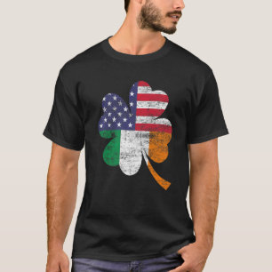 T-shirt Drapeau irlandais Distorti Américain Irlande Drape