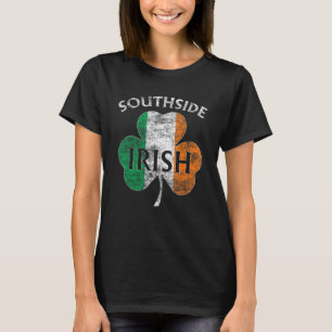 T-shirt Drapeau irlandais du sud de Chicago Fête de la Sai