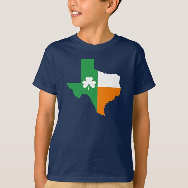 T-shirt Drapeau irlandais du Texas (Devant)