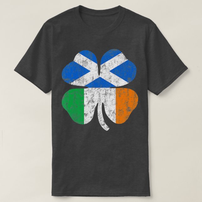 T-shirt Drapeau irlandais écossais Irlande Écosse St patri (Design devant)