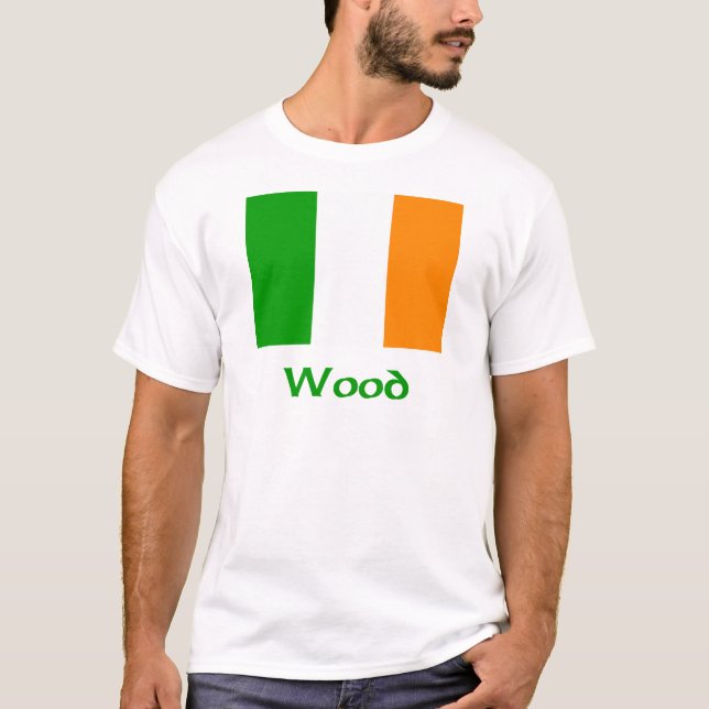 T-shirt Drapeau irlandais en bois (Devant)