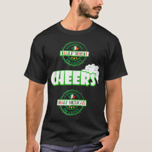 T-shirt drapeau irlandais mexicain trèfle frais irish sain