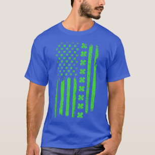 T-shirt Drapeau irlandais Shamrock américain St patrick Pa