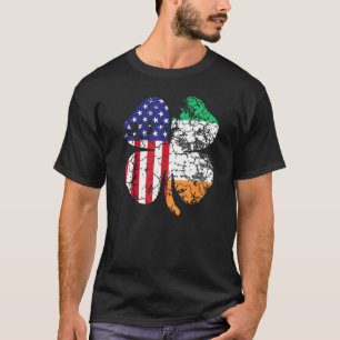 T-shirt Drapeau irlandais Shamrock de la Saint Patrick