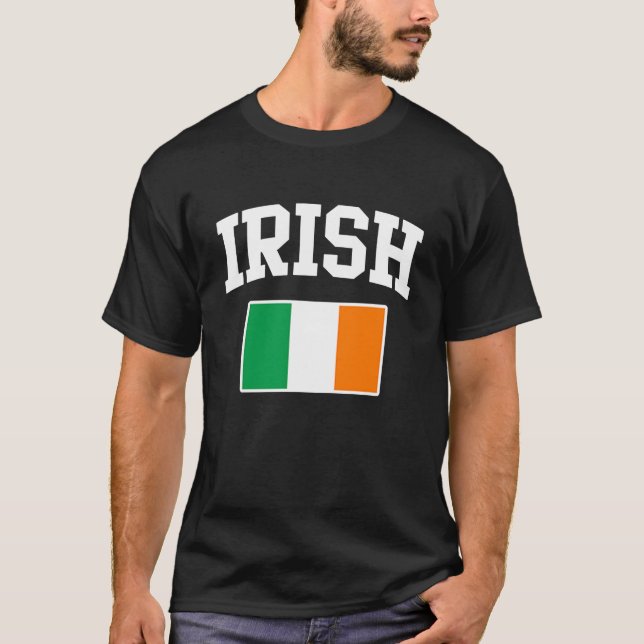 T-shirt Drapeau irlandais St Patrick's Day (Devant)