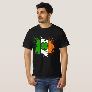 T-shirt Drapeau Irlandais Trèfle Saint-Patrick Graphique N