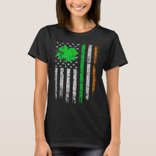 T-shirt Drapeau irlandais vintage Irlande Shamrock St Pa