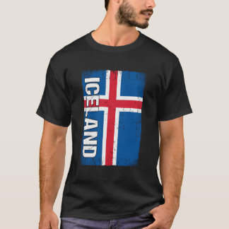 T-shirt Drapeau islandais Islande
