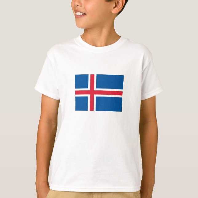 T-shirt Drapeau Islande (Devant)