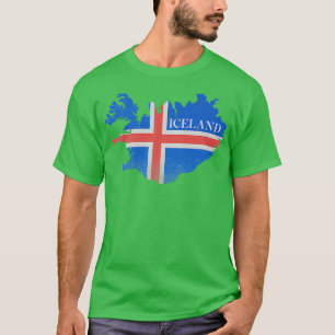 T-shirt Drapeau Islande