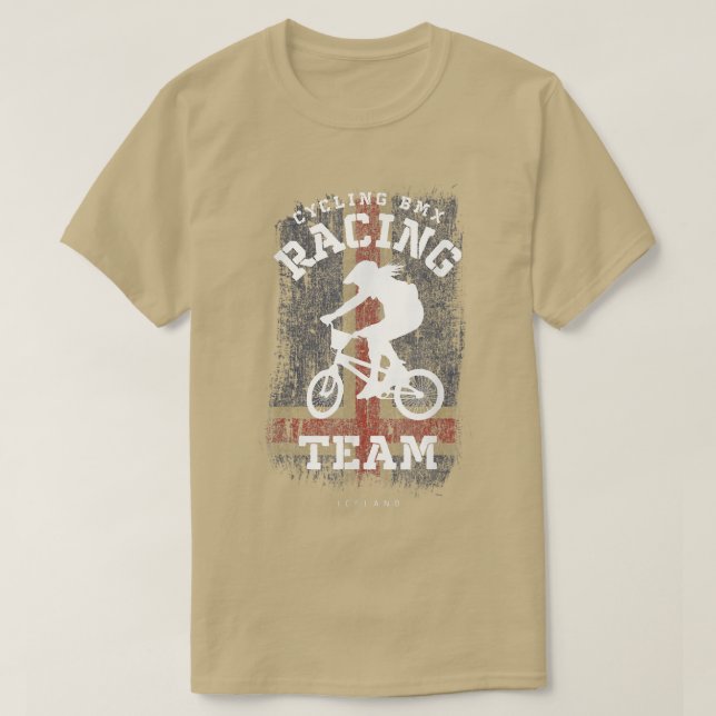 T-shirt Drapeau Islande Vélo Flag Vélos pour femmes Course (Design devant)