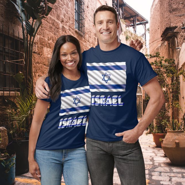 T-shirt Drapeau Israël Patriotique Unisex (Israel Flag Patriotic Unisex T-Shirt)