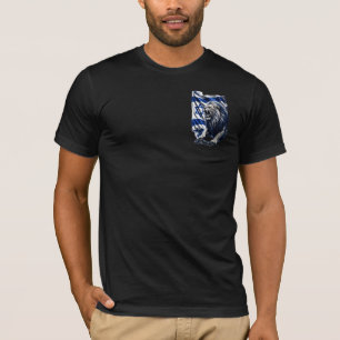 T-shirt Drapeau israélien Lion rugissant Patriotique