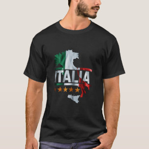 T-shirt drapeau Italia avec Stars Design