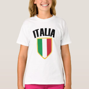 T-shirt Drapeau Italia Crest Italie