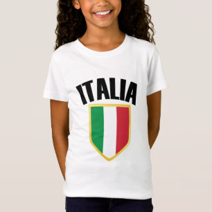 T-Shirt Drapeau Italia Crest Italie