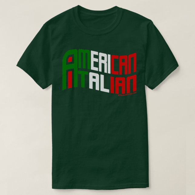 T-shirt Drapeau italien américain (Design devant)