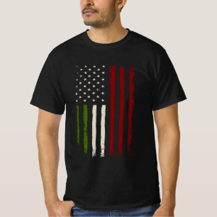T-shirt Drapeau Italien Américain Italie Patrimoine Amériq