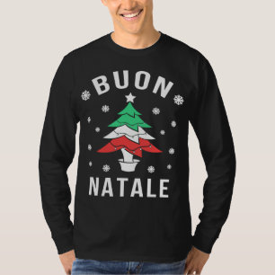 T-shirt Drapeau italien Arbre de Noël Bouon Natale