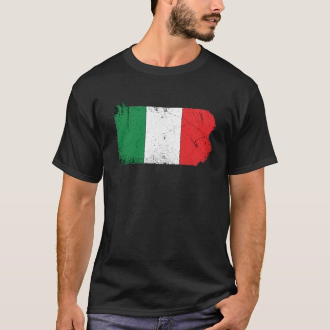 T-shirt Drapeau italien au-dessus de la Pennsylvanie (Devant)