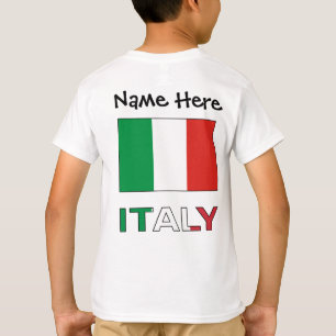 T-shirt Drapeau italien avec votre nom
