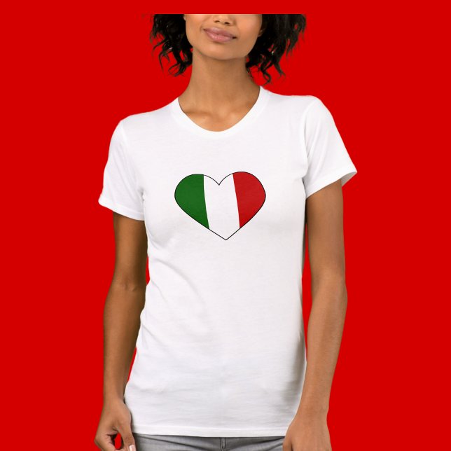 T-shirt Drapeau italien Coeur Valentine (Créateur téléchargé)