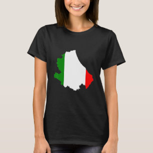 T-shirt Drapeau italien dans les Abruzzes contour Italie