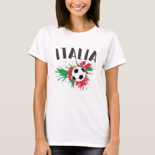 T-shirt Drapeau italien de balle de football
