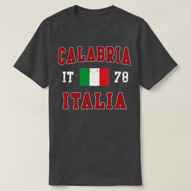T-shirt Drapeau italien de Calabre Italie (Design devant)