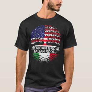 T-shirt Drapeau italien de racines italiennes cultivé en A