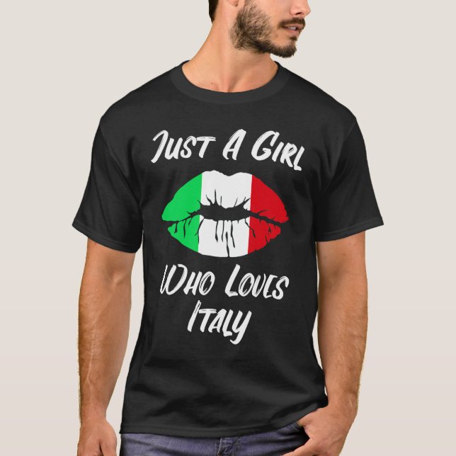 T-shirt Drapeau italien des lèvres et de la bouche (Devant)
