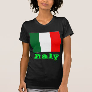 T-shirt Drapeau italien féminin