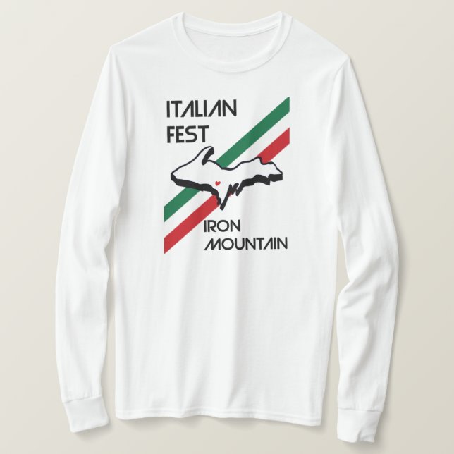 T-shirt drapeau italien Fest Iron Mountain Michiga (Design devant)