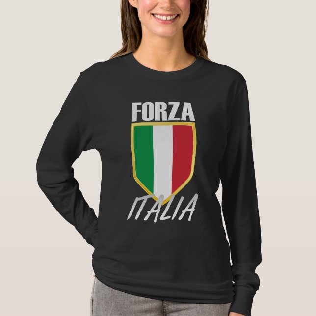 T-shirt Drapeau italien Forza Italia Soccer (Devant)