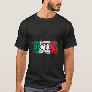 T-shirt Drapeau Italien I Sicile Italie