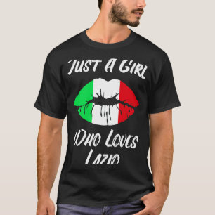 T-shirt Drapeau italien Lazio Lips and Mouth Love