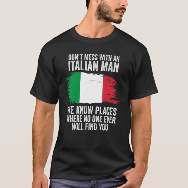 T-shirt Drapeau italien Mens Italie (Devant)