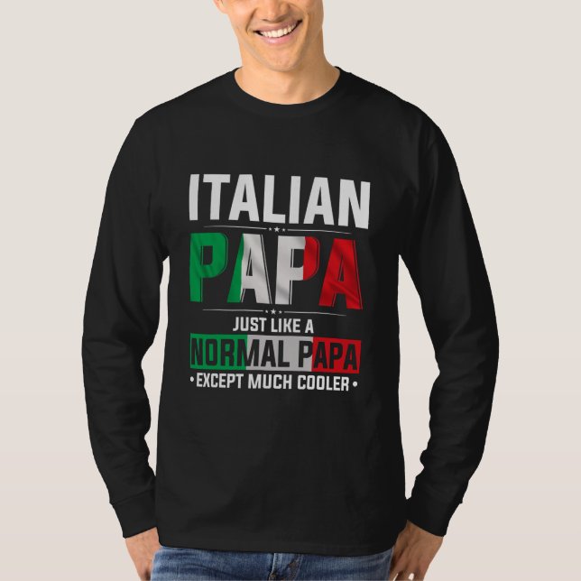 T-shirt Drapeau italien Papa Happy Fête des pères Pride (Devant)