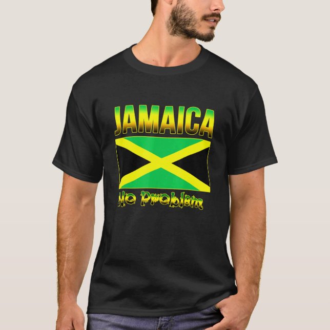 T-shirt Drapeau Jamaïcain De Jamaïque Caribbean Island Pas (Devant)
