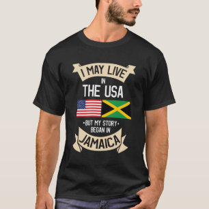 T-shirt Drapeau jamaïcain États-Unis Jamaïcain Roots Cadea