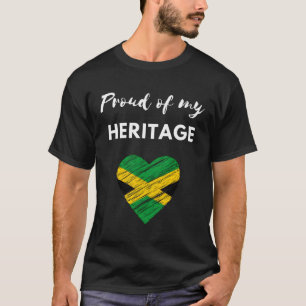 T-shirt Drapeau Jamaïcain Fière De Mon Héritage