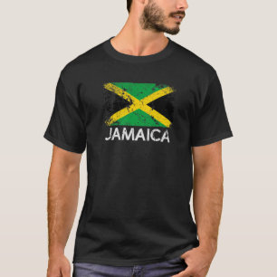 T-shirt Drapeau jamaïcain   Vintage Fabriqué En Jamaïqu