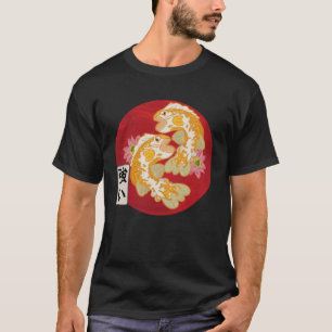 T-shirt Drapeau japonais Carpe koï Aquarium Carpe koï Kanj