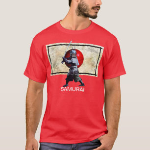 T-shirt Drapeau japonais et maillot d'art Samurai