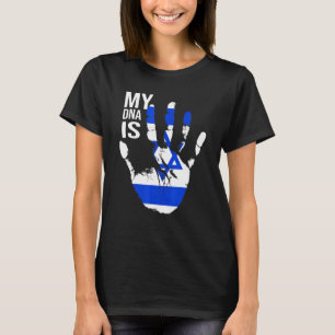 T-shirt Drapeau Juif Israël Drapeau Mon Adn Est Juif Fier 