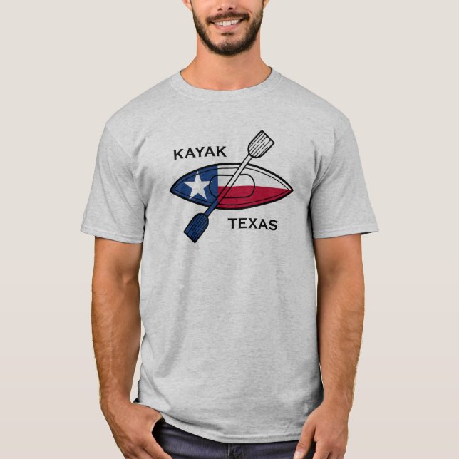 T-shirt Drapeau Kayak Texas (Devant)
