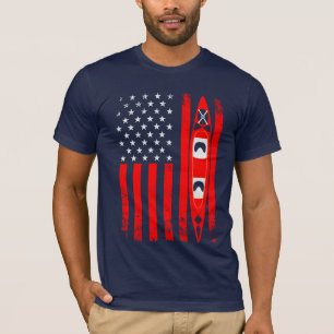 T-shirt Drapeau Kayak US